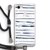Ink Stripes: Pixel 3 Transparant Hoesje met koord