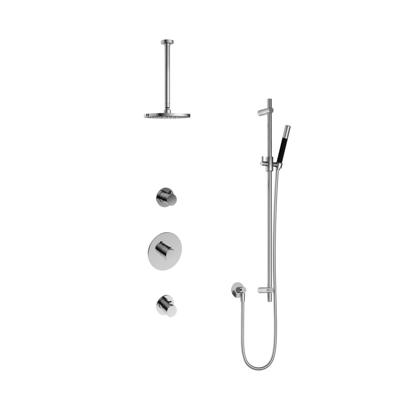 Hotbath Cobber - Inbouw Regendoucheset - Chroom - 2 Stopkranen - Thermostatisch - Plafondbuis 30 cm - Hoofddouche 200 mm - Staafhanddouche - Glijstang 900 mm - Waterbesparend