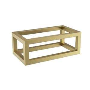 Frame voor fontein Wiesbaden Nick | Wandmontage | 39.5x15x21.5 cm | Vierkant | Geborsteld messing