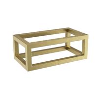 Frame voor fontein Wiesbaden Nick | Wandmontage | 39.5x15x21.5 cm | Vierkant | Geborsteld messing