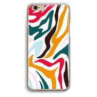 Colored Zebra: iPhone 6 / 6S Transparant Hoesje