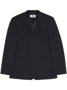 MM6 Maison Margiela blazer boutonné à bords francs - Noir