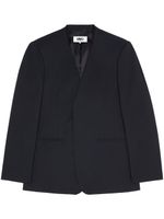 MM6 Maison Margiela blazer boutonné à bords francs - Noir