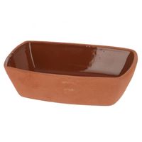 Tapasschaaltje/serveerschaaltje- Terracotta - 170 ml - 13 x 9 x 3,5 cm - Serveerschalen - thumbnail