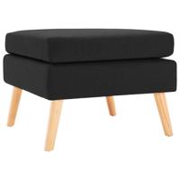 Voetenbank stof zwart
