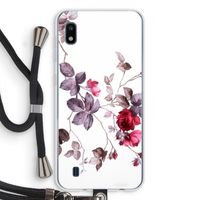 Mooie bloemen: Samsung Galaxy A10 Transparant Hoesje met koord