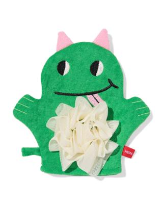 HEMA Washand monster groen