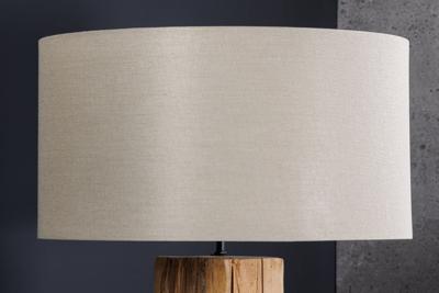 Lampenkap 40x22x40cm rond linnen beige voor tafellamp - 42004-2