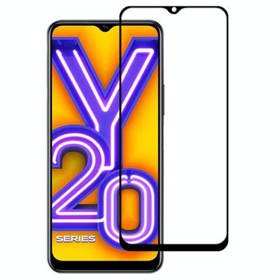 Voor Vivo Y20 Full Glue Full Screen Tempered Glass Film