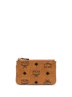 MCM porte-clés en cuir artificiel à motif monogrammé - Marron