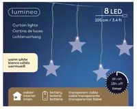 Lumineo Led raamverlichting ster op batterij l105cm - Warm wit - thumbnail