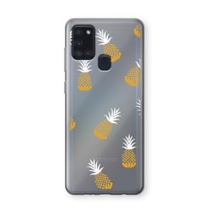 Ananasjes: Samsung Galaxy A21s Transparant Hoesje
