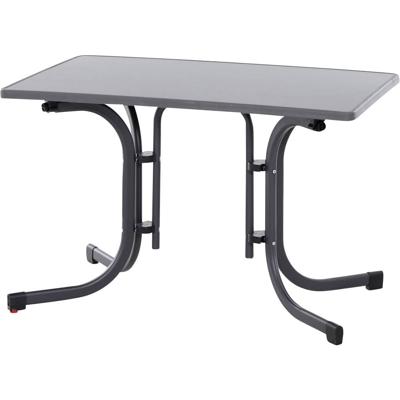 Siena Garden Paco N61377 Tuintafel Staal, Melamine Antraciet (mat), Lei, Antiek