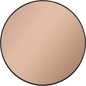 Spiegel - Wandspiegel - Trion Brid - Roze Spiegelglas - Rond - 80cm - Metaal - Zwart