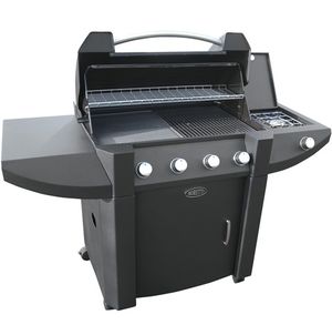 Boretti Robusto 4600 W Barbecue Gas Verrijdbaar Zwart