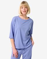 HEMA Dames Pyjamatop Katoen Blauw (blauw)