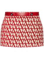 Valentino Garavani minijupe Toile Iconographe - Rouge