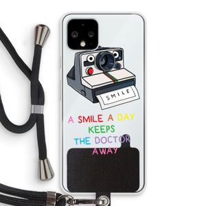 Smile: Pixel 4 Transparant Hoesje met koord