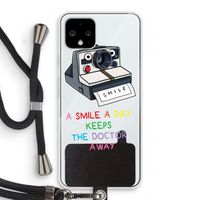Smile: Pixel 4 Transparant Hoesje met koord