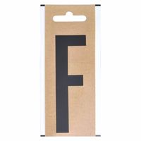 Bootnaam sticker letter F zwart 10 cm