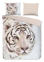 Good Morning Dekbedovertrek "" - Wit - (200x200/220 cm) - Katoen Flanel