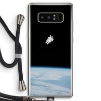 Alone in Space: Samsung Galaxy Note 8 Transparant Hoesje met koord