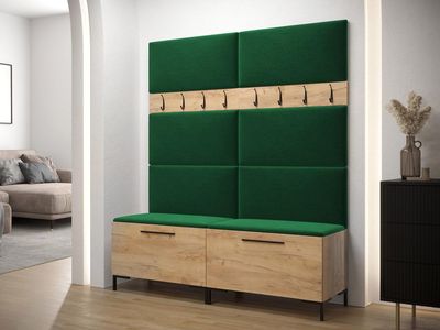 Vestiaire ZILIAN I 2 deuren artisan eik/groen