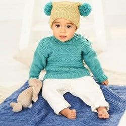 Breipatroon Stylecraft Bambino DK No. 9761 Babytrui, muts en deken