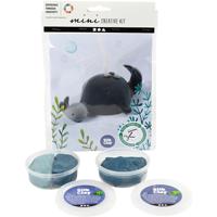 Creativ Company Mini creative kit walvis met kalf Creativ Company Mini creative kit walvis met kalf
