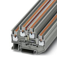 Phoenix Contact 3211456 Doorgangsserieklem 5.2 mm Snelaansluiting Grijs 50 stuk(s)