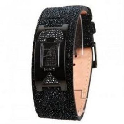 Horlogeband Guess W10262L1 Leder Zwart
