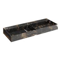 SaniClear Portoro Gold | Marmer | Op meubel | 2 kraangaten | Rechthoek | Zwart Marmer
