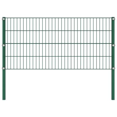 Schuttingpaneel met palen 1,7x0,8 m ijzer groen