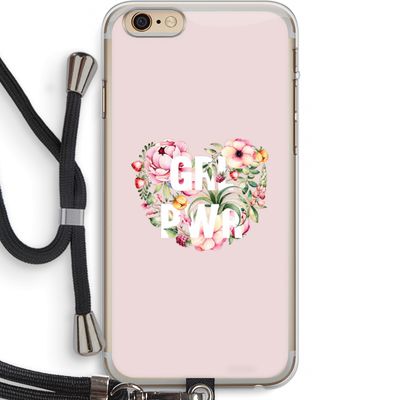 GRL PWR Flower: iPhone 6 PLUS / 6S PLUS Transparant Hoesje met koord