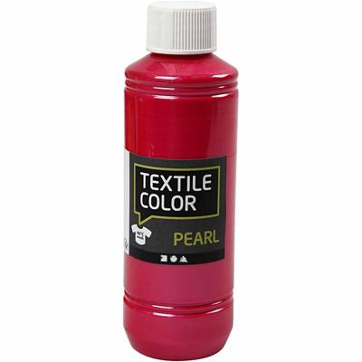 Creativ Company Textielkleur, parelmoer, roze, 250 ml/ 1 fles