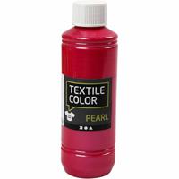 Creativ Company Textielkleur, parelmoer, roze, 250 ml/ 1 fles