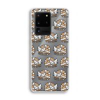 Slapende poes: Samsung Galaxy S20 Ultra Transparant Hoesje