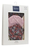 Sarlini mondkapjes gebloemd polyester roze one size 3 stuks - thumbnail