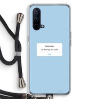 Reminder: OnePlus Nord CE 5G Transparant Hoesje met koord