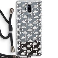 Zwanen: LG G7 Thinq Transparant Hoesje met koord