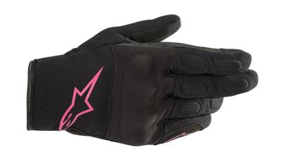 ALPINESTARS Stella S Max Drystar, Tussenseizoen motorhandschoenen, Zwart-Fuchsia