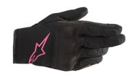 ALPINESTARS Stella S Max Drystar, Tussenseizoen motorhandschoenen, Zwart-Fuchsia