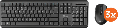 Trust Ody Stille Toetsenbord en Muis set QWERTY 3-Pack