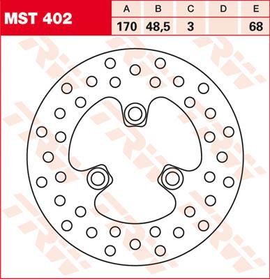 TRW Remschijf, remschijven voor de moto, MST402