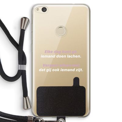 gij zijt ook iemand: Huawei Ascend P8 Lite (2017) Transparant Hoesje met koord