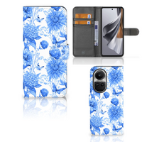 Hoesje voor OPPO Reno10 | 10 Pro Flowers Blue - thumbnail