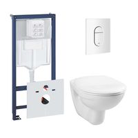 Grohe Rapid toiletset met Plieger Basic toilet en standaard zitting