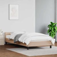 Bedframe met hoofdeinde zonder matras Cappuccino 90x200 cm