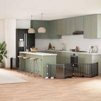 VidaXL Hondenhek inklapbaar 12 panelen 960 cm populierenhout zwart