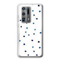Blauwe stippen: Huawei P40 Pro Plus Transparant Hoesje